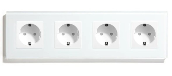 Рамка на четыре поста из стекла | 4 цвета