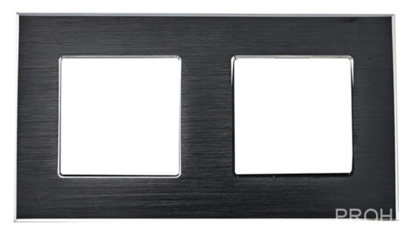 Рамка на два поста из алюминия | 3 цвета