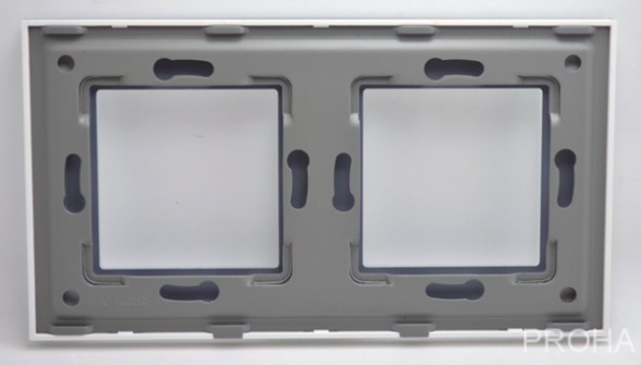 Рамка на два поста из алюминия | 3 цвета