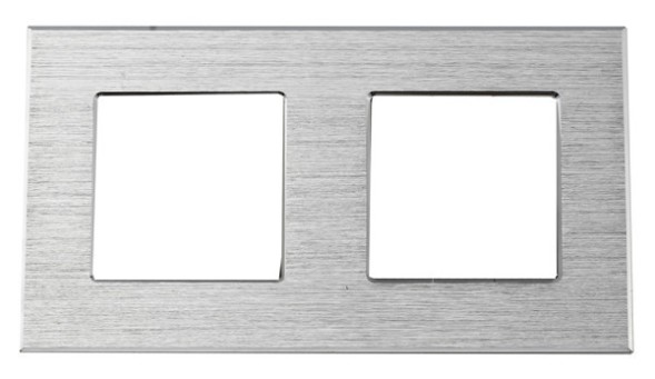 Рамка на два поста из алюминия | 3 цвета