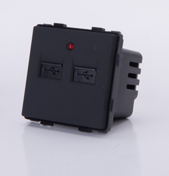 Модуль-USB розетка. Черный