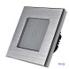 Выключатель сенсорный. Одноклавишный. Серый. Алюминий