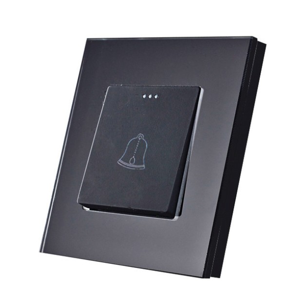 Дверной звонок. Черный. Стекло